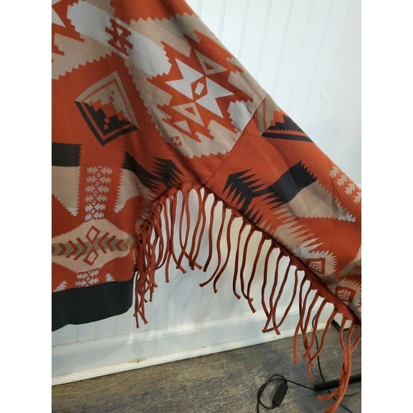 Denim & Supply Ralph Lauren Sweatshirt XL Tribal Aztec Southwestern Fringe top - Picture 7 of 9